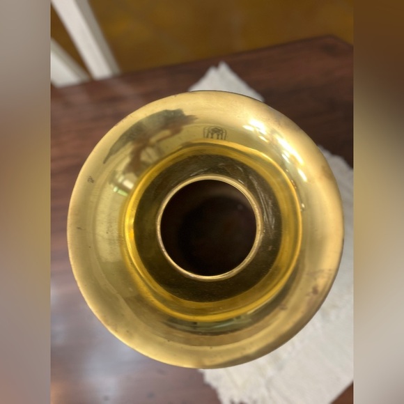 Union Pacific Railroad Brass Spittoon Embossed Home Decor Train Weighted Bottom - Picture 11 of 11